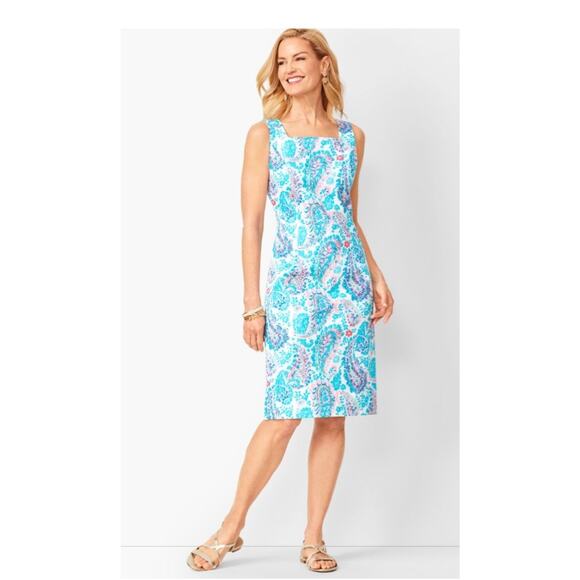 Talbots Dresses & Skirts - Talbots FRESCO PAISLEY SHEATH DRESS Size 12 NEW with Tags